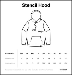 LOCAL TEN YEAR HOODIE - BLACK/WHITE