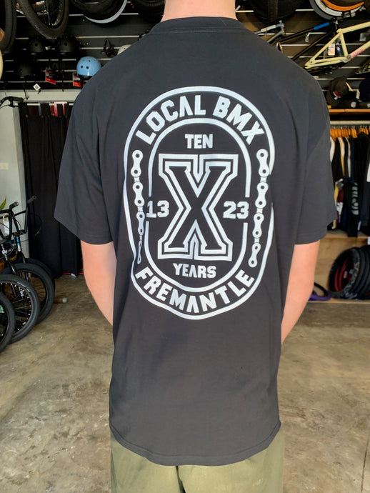 LOCAL TEN YEAR TEE - BLACK/WHITE