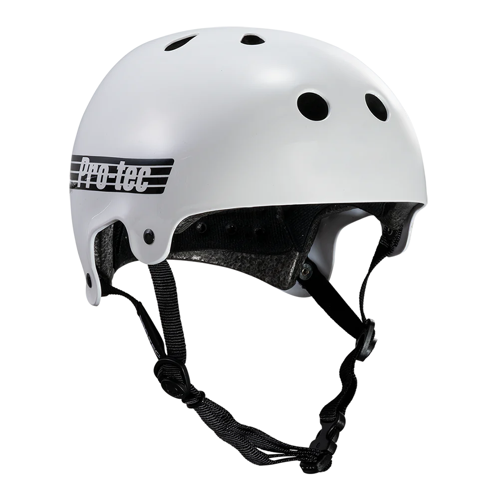 PROTEC OLD SCHOOL HELMET - GLOSS WHITE