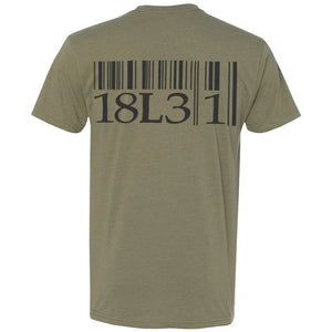 T1 BARCODE TEE - OLIVE