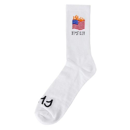 CULT STAY LIT WHITE SOCKS