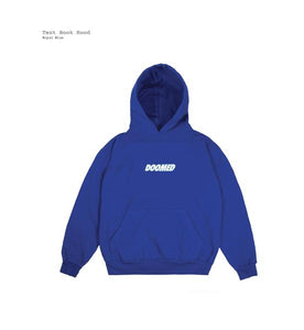 DOOMED TEXT BOOK HOODIE - BLUE